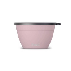 S'well 64oz Salad Bowl Kit Pink Topaz: Stainless Steel Salad Container with Silicone Lid, Dishwasher-Safe - 1 of 4