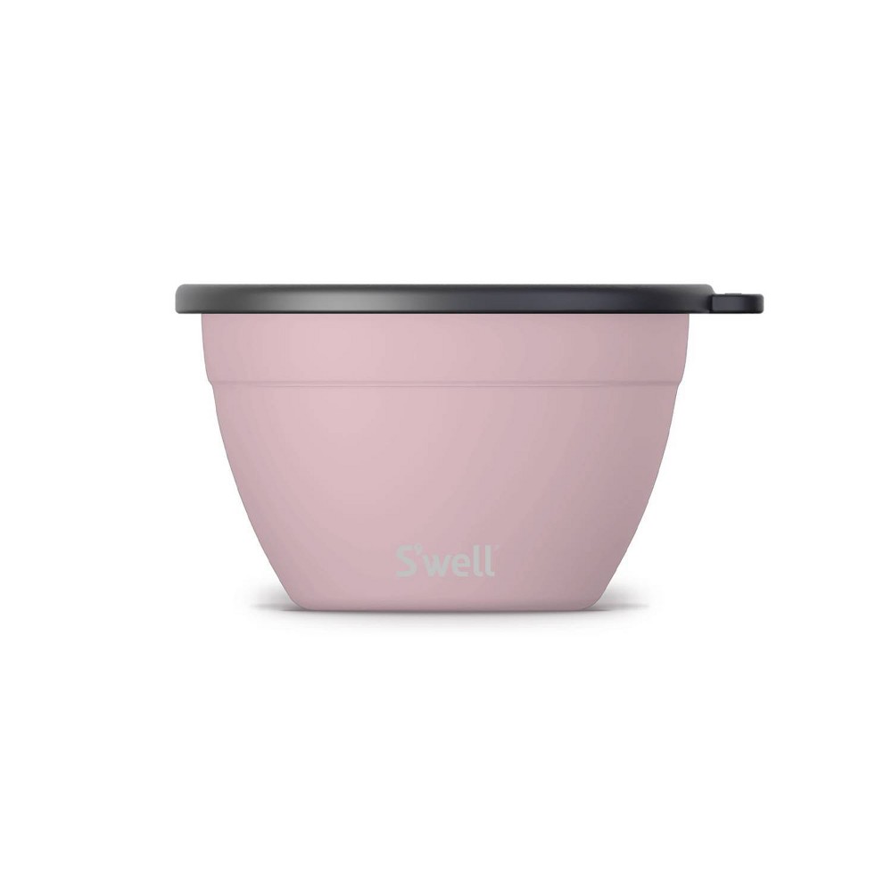 Photos - Food Container Swell S'well 64oz Salad Bowl Kit Pink Topaz: Stainless Steel Salad Container with Silicone Lid, Dishwasher-Safe 