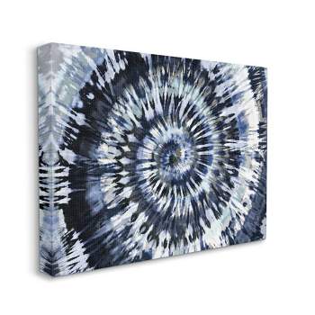 Stupell Industries Abstract Blue Grey Tie Dye Spiral Pattern Detail