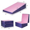 Costway Incline Gymnastics Exercise Mat Folding Wedge Ramp Fitness Mat Tumbling Pink - 2 of 4