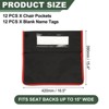 Unique Bargains Classroom Washable PVC Name Card Slots Chair Pockets 6 Pcs - 2 of 4