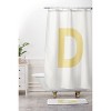 Deny Designs April Lane Art Block Monogram Shower Curtain - 3 of 3