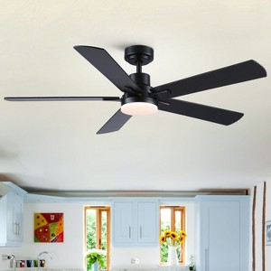 BestParts 52 Inch Ceiling Fan, Remote Controlled Ceiling Fan with LED Light, 6-Speed ​​Reversible Motor, Solid Wood Blades, For Indoor Use - 1 of 4