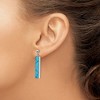 Chisel Stainless Steel Polished with Reconstructed Howlite Dangle Earrings - 3 of 4