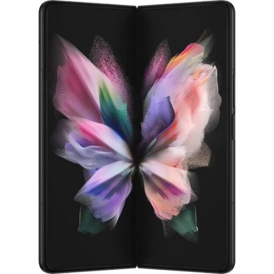 SAMSUNG Galaxy Z Fold 3 5G Cell Phone, Unlocked 2-in-1 Android Smartphone Tablet, 512GB, 120Hz, Foldable Dual Screen, Black *Refurbished
