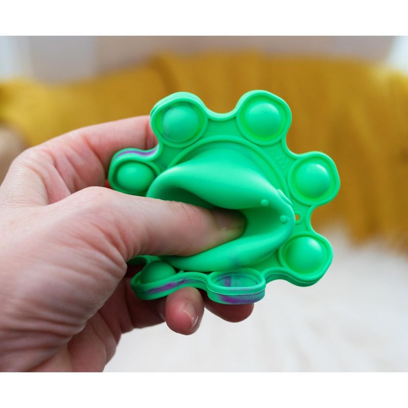 Toynk Pop Fidget Toy Aqua Octopus 8-Button Silicone Bubble Popping Game, 3 of 8