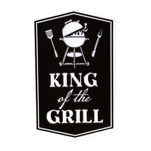 VIP Metal 16 in. Black "King of the Grill" Sign - 1 of 2