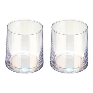 Unique Bargains Clear Visibility Heavy Base Whiskey Glasses Drinkware 2 Pcs - 1 of 4
