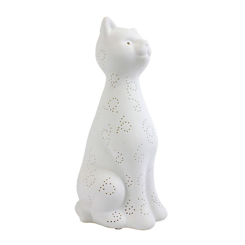 Porcelain Kitty Cat Shaped Animal Light Table Lamp White - Simple Designs, 4 of 6