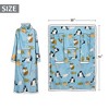Women Men Printed Pattern Wearable Flannel Blanket Robe, Super Soft Warm Fuzzy Plush Fleece TV Blanket Wrap, Cozy Gift for Woman Man - Catalonia - 3 of 4