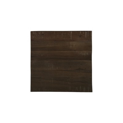 Hensington Square Dark Brown Wood and Metal End Table