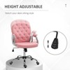 SKRAN Velvet Home Office Chair, Button Tufted Desk Chair with Padded Armrests, Adjustable Height and Swivel Wheels - 4 of 4