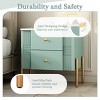 Accent Cabinet Modern with 2 Storage Drawers and Anti-Slip Legs for Bedroom or Entryway - 3irtyhousy - 3 of 4