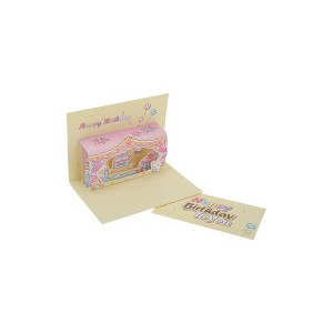 Unique Bargains Greeting Card Red 7.3"x5.3"x0.4" 1 Pc - 1 of 4