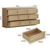 Dresser for Bedroom, Rattan 9 Drawer Dresser for Closet - 2 of 4