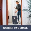 CleverMade Laundry Duffel LUXE 300D Charcoal/Cream - 4 of 4