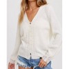 Women's LACE TRIM BUTTON UP PULLOVER - BluIvy - 2 of 4