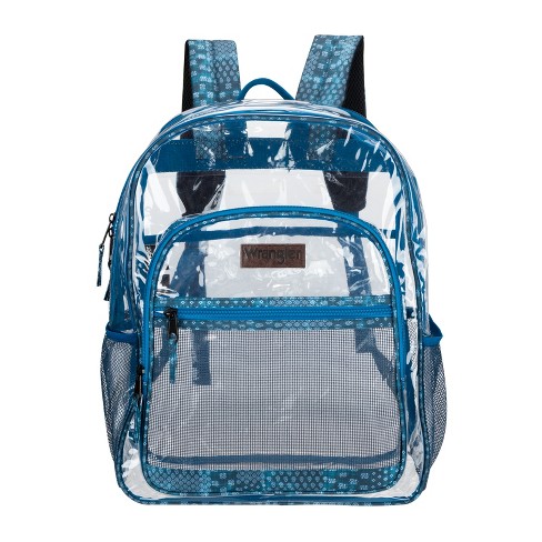 Wrangler 18.5" Clear Water Resistant Backpack for Girls and Boys - Durable Plastic See Thru Bag for Casual Use, Stadiums, Concerts, School - image 1 of 4