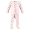 Hudson Baby Girls Cotton Sleep and Play, Pink Teddy Bear - 4 of 4