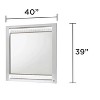 Glam Modern Style Mirror Made with Wood in White (INCLUDES MIRROR ONLY) same asG150108643 (B is NJ inventory, G is CA inventory,) - 2 of 4