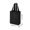 Unique Bargains Felt Reusable 2 Bottle Wine Carrier Tote Bag with Divider - 2 of 4