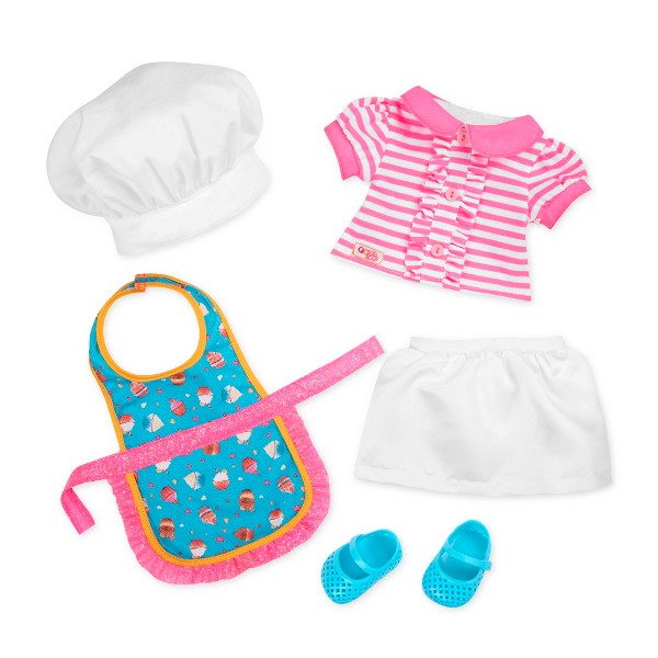 Muñeca Our Generation Jenny de 18" Posable para Hornear con Libro de Cuentos y Accesorios 6