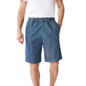 KingSize Men's Big & Tall Knockarounds 8" Full Elastic Plain Front Shorts - 1 of 4