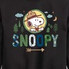 Boys' - Peanuts - Ranger Snoopy Graphic Long Sleeve Fleece Sweatshirt - 2 of 4
