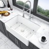 Gulches 30" White Farmhouse Sink, Apron-Front Reversible Single Bowl, Ceramic,30W×20D×10H - 2 of 4