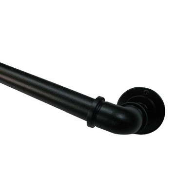 36"-66" French Pipe Curtain Rod Matte Black - Threshold™
