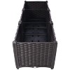 Grungis Square Planters for Outdoor Plants,Deep Raised Plastic Planter Boxes with Self-Watering Design for Vegetables Flowers Herbs - 4 of 4