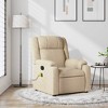vidaXL Cream Fabric Massage Recliner Chair - Manual Tilt Armchair with Vibrating Massage Points and Side Pocket for Elderly - 2 of 4