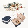 Unique Bargains Travel Portable PU Leather Jewelry Box for Women's Gifts for Earring Necklace - 2 of 4