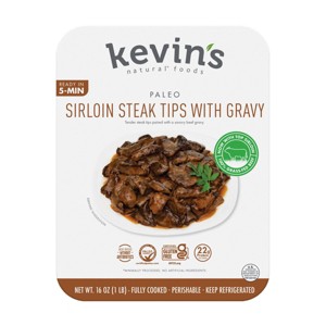 Kevin's Natural Foods Gluten Free Sirloin Steak Tips with Gravy - 16oz - 1 of 4