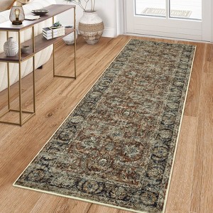 Garvee Area Rugs for Living Room Bedroom Washable Soft Rug Vintage Distressed Print Rug - 1 of 4