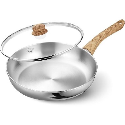 KOCH SYSTEME CS 8+10+12 Inch Stainless Steel Frying Pan, Silver