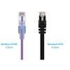 Monoprice Cat6A Ethernet Patch Cable - 3 Feet - Purple (10 Pack) Snagless RJ45 550Mhz UTP Pure Bare Copper Wire 10G 30AWG - SlimRun Series - 2 of 4