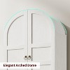 Nasitip 72" Arched Kitchen Pantry Cabinet, Retro  Tall Farmhouse Storage Cabinet with 2 Glass Doors, Drawers, and Adjustable Shelves - 3 of 4