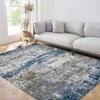 Abstract Machine Washable Rug with Rubber Backing for Living Room Stain Resistant Accent Rug Low Pile Ultra Soft Non Slip Rug - 2 of 4