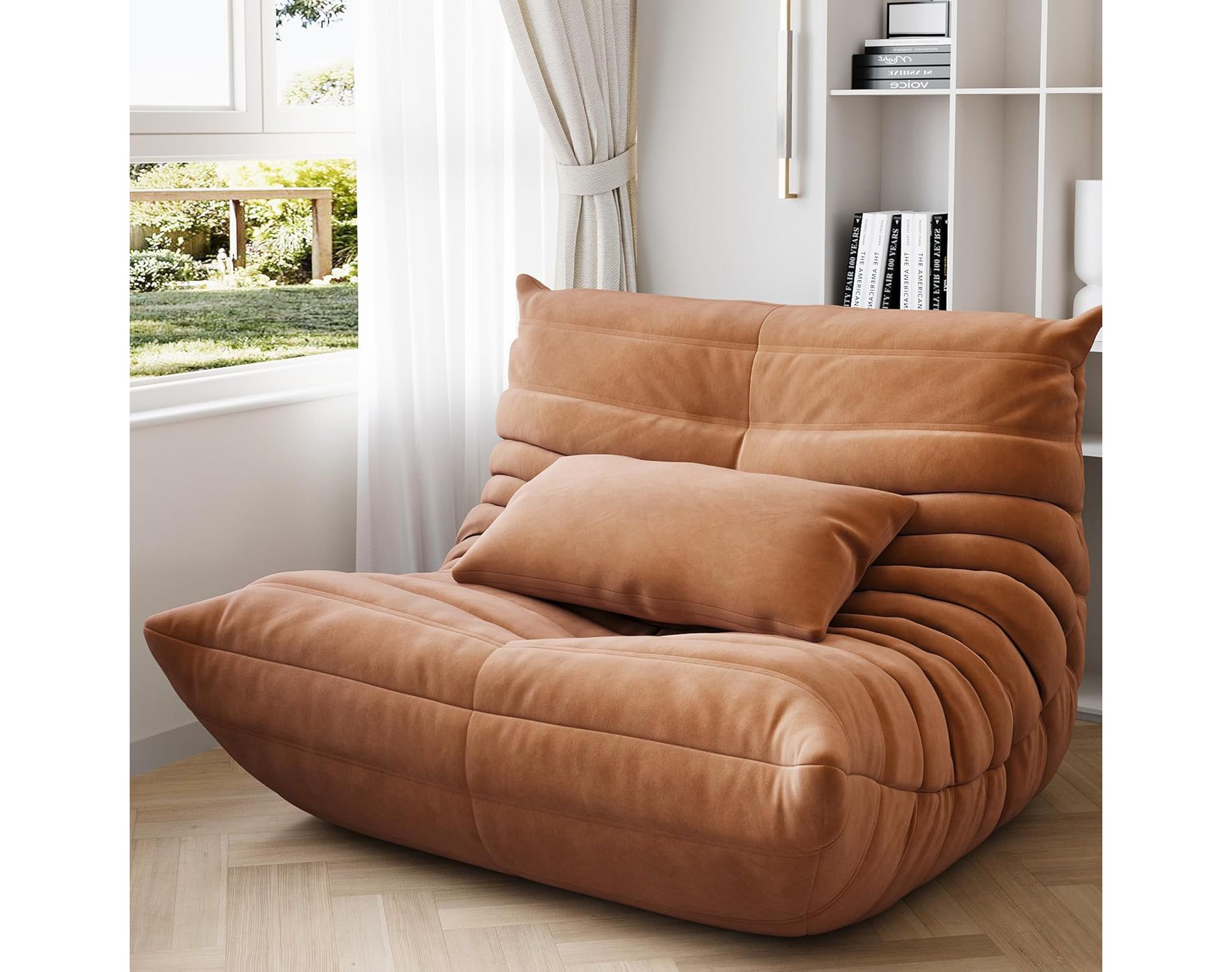 GustoWave Single Memory Foam Bean Bag Chair for Living Room Bedroom Office