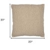 20"  Throw Pillow With Shag - 3 of 4