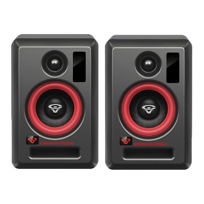 Cerwin-Vega® VEGA Series 4-In. Wireless Powered Studio Monitor Set, VEGA4SB-PR, 2 Count in Black