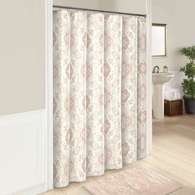 cream shower curtain