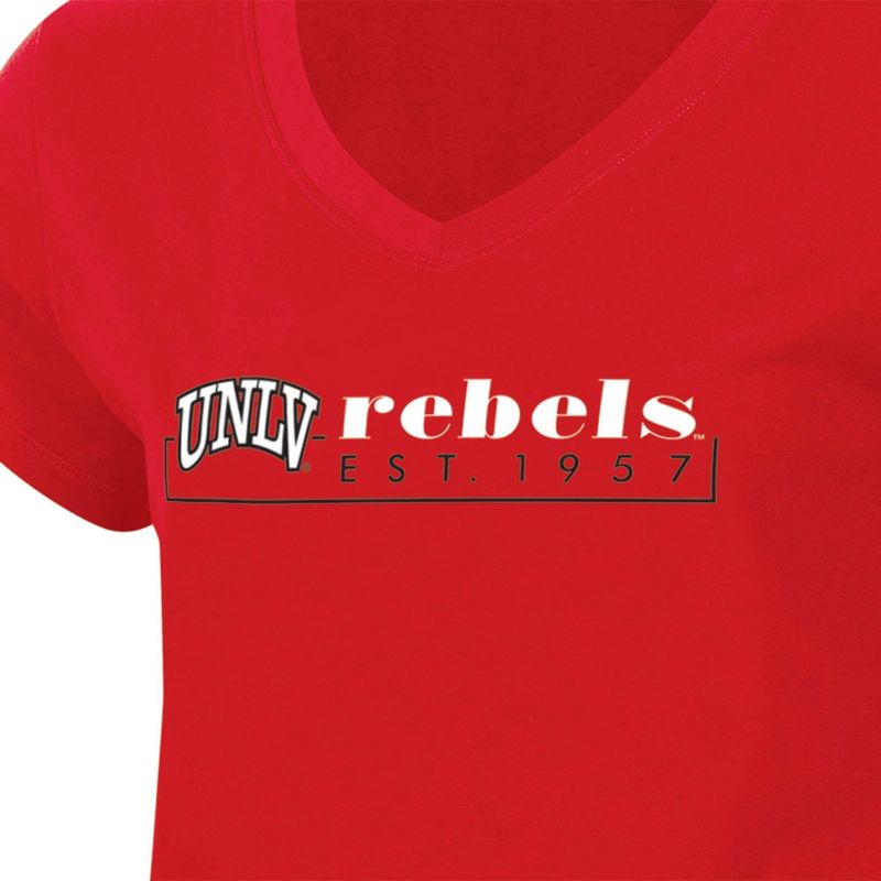 NCAA UNLV Rebels Women&#39;s V-Neck T-Shirt, 3 of 4