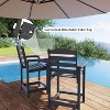 OBOKATA High chair with connecting tray, 24 inch HDPE pole high outdoor chair, suitable for balcony, outdoor - 4 of 4
