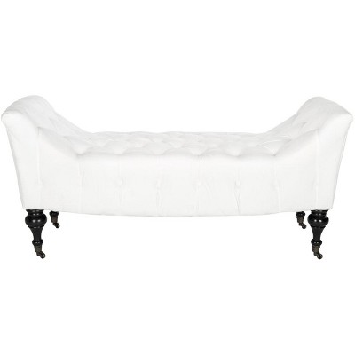 Georgette Tufted  Bench - White - Safavieh