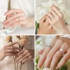 Turandoss Silver Wedding Moissanite Rings for Women, 925 Sterling Silver Diamond Ring for Women, Birthday Christmas Gifts for Mom, Wife, Size 5 - 3 of 4
