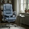 Mshliw Massage Office Chair with Reclining Backrest, Adjustable Height & Footrest, 6-Point Vibration Massage, Faux Leather Executive Desk Chair - 4 of 4