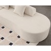 VASIP Modern Curved Modular Cloud Sofa , Soft Terrycloth Fabric, Minimalist Style for Living Room, Apartment,No Assembly Required,Beige - 4 of 4