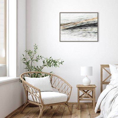 30" x 23" Lady of The Rocks II by PI Studio Framed Canvas Wall Art Print - Amanti Art: Modern Lithograph, Polystyrene Frame